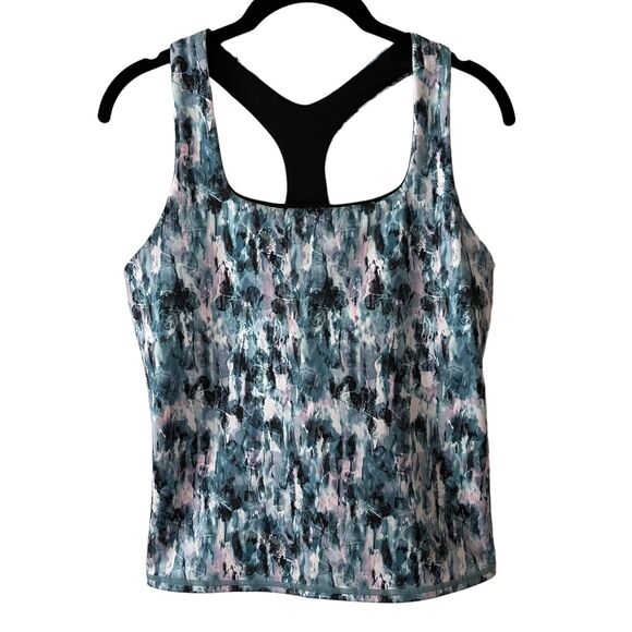Sweaty Betty Medium Tank Top Super Sculpt Yoga Floral Print Shelf Bra - Picture 1 of 9